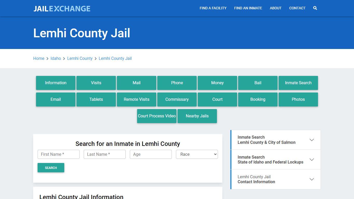 Lemhi County Jail Roster Lookup, ID, Inmate Search